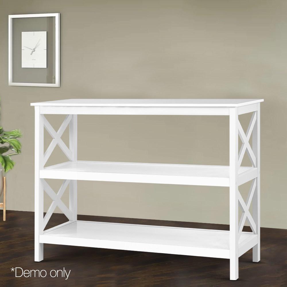 Artiss Wooden Storage Console Table - White