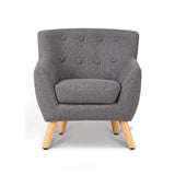 Artiss Kids Fabric Accent Armchair - Grey