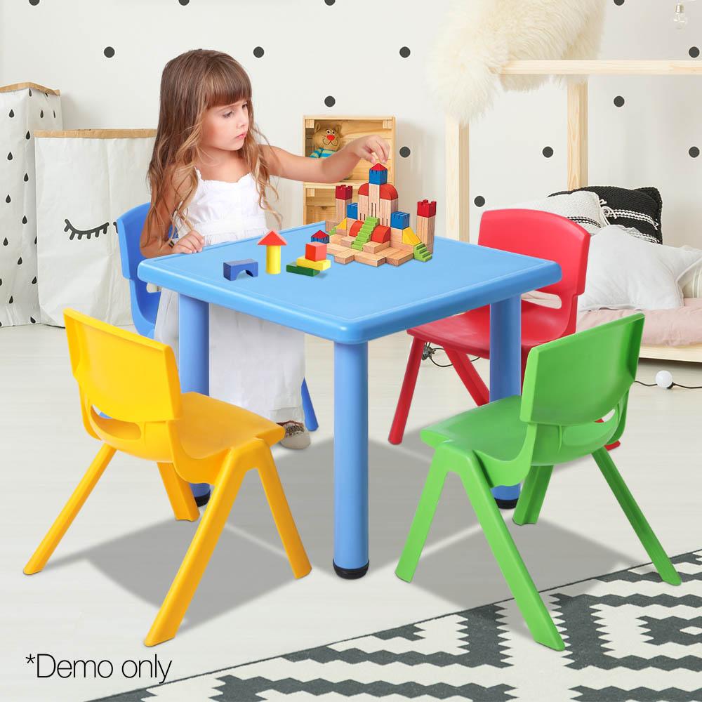 Keezi 5 Piece Kids Table and Chair Set - Blue