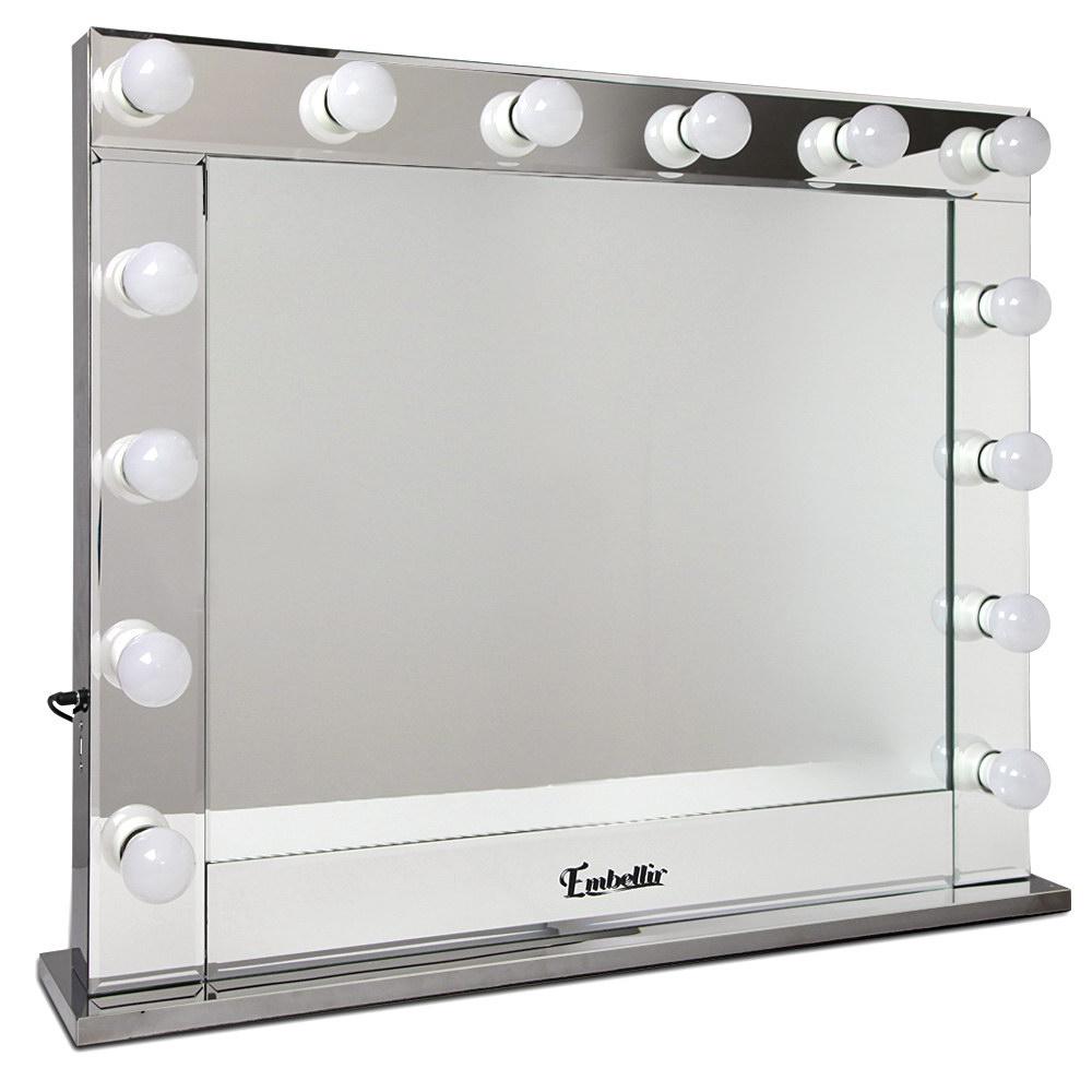 Embellir Make Up Mirror with LED Lights - Silver