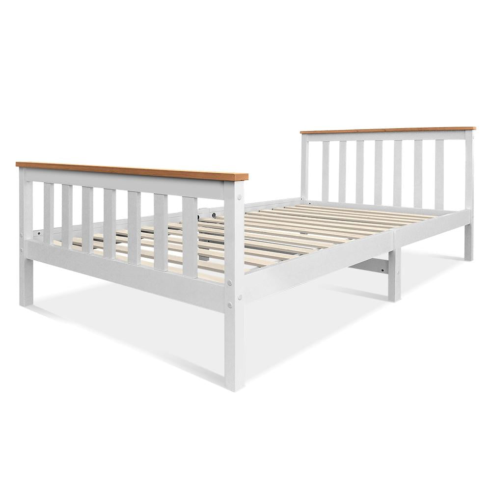 Artiss King Single Wooden Bed Frame Timber  Kids Adults