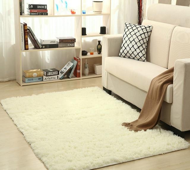 Modern Super Soft Silk Wool Shag Rug