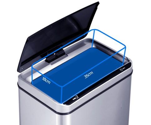 Devanti 70L Motion Sensor Bin - Silver