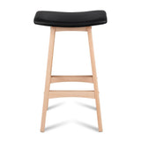 Artiss Set of 2 Beech Wood Bar Stools - Black