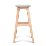 Artiss Set of 2 Beech Wood Bar Stools - White