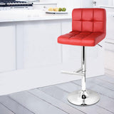 Artiss Set of 2 PU Leather Bar Stools - Burgendy
