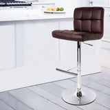Artiss Set of 2 PU Leather Bar Stools - Chocolate