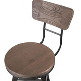 Artiss Industrial Swivel Bar Stool - Black