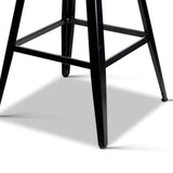 Artiss Industrial Swivel Bar Stool - Black