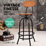 Artiss Vintage Bar Stool Industrial Barstool Dining Kitchen Counter