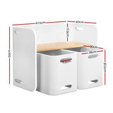 Artiss Kids Table and Chair Set Study Desk Dining White