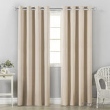 Art Queen 2 Panel 180 x 213cm Block Out Curtains - Latte