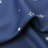Art Queen 2 Star Blockout 180x230cm Blackout Curtains - Navy