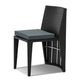 Gardeon 3 Piece PE Wicker Outdoor Table and Chair Set - Black