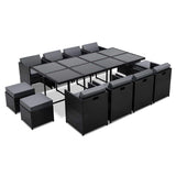 Gardeon 13 Piece Wicker Outdoor Dining Table Set