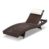 Gardeon Outdoor Wicker Sun Lounge - Brown