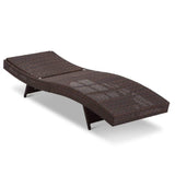 Gardeon Outdoor Wicker Sun Lounge - Brown