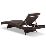 Gardeon Outdoor Wicker Sun Lounge - Brown