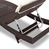 Gardeon Outdoor Wicker Sun Lounge - Brown