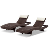 Gardeon Outdoor Wicker Sun Lounge - Brown