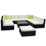 Gardeon 10 Piece Outdoor Furniture Set Wicker Sofa Lounge