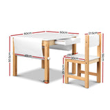Artiss Kids Art Table and Chair Set Study Children Furniture Desk Drawer Storage