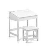 Artiss Kids Lift-Top Desk and Stool - White