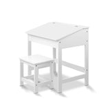 Artiss Kids Lift-Top Desk and Stool - White