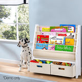 Artiss 4 Tier Wooden Kids Bookshelf - White
