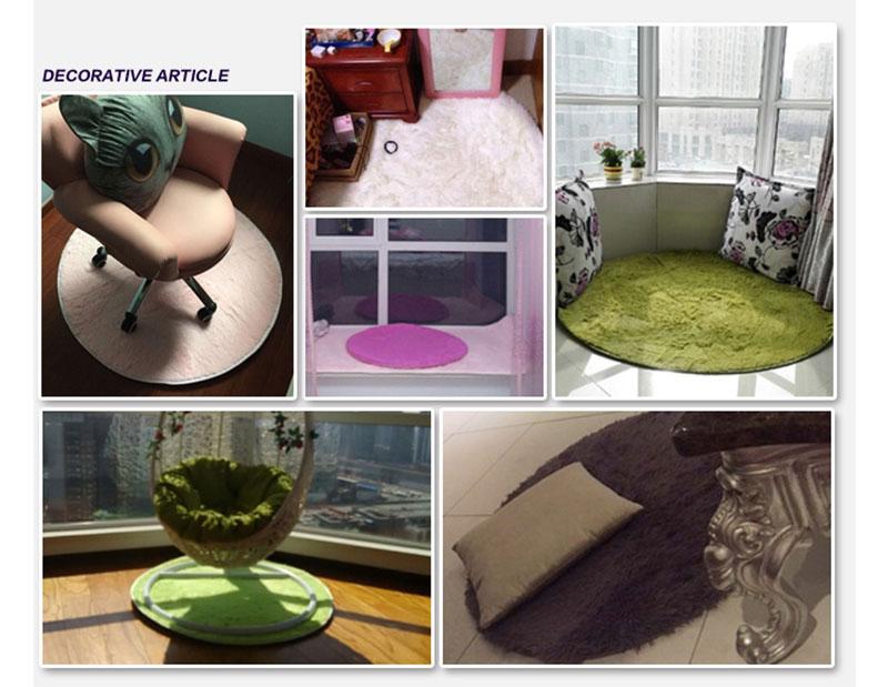 Long Plush Faux Fur Fluffy Round Rug for Living Room/ Decor/  Kids Room