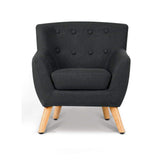 Artiss Kids Fabric Accent Armchair - Black