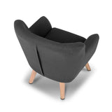 Artiss Kids Fabric Accent Armchair - Black