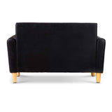 Artiss Kids PU Leather Double Armchair - Black