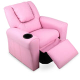 Artiss Kids PU Leather Reclining Armchair - Pink