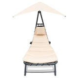Gardeon Outdoor Lounge Chair with Shade - Beige