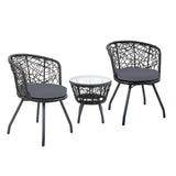 Gardeon Outdoor Patio Chair and Table - Black