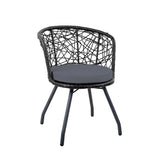 Gardeon Outdoor Patio Chair and Table - Black