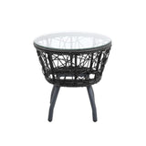 Gardeon Outdoor Patio Chair and Table - Black