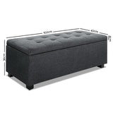 Premium Storage Ottoman - Charcoal