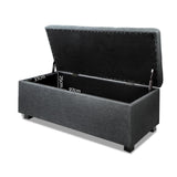 Premium Storage Ottoman - Charcoal