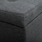 Premium Storage Ottoman - Charcoal