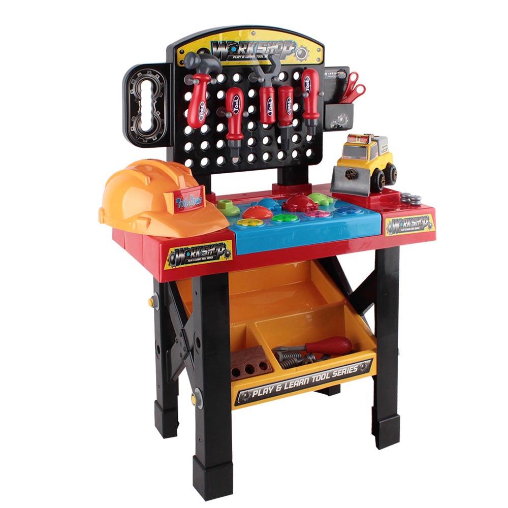 Keezi 52 Piece Kids Workbench Set - Black