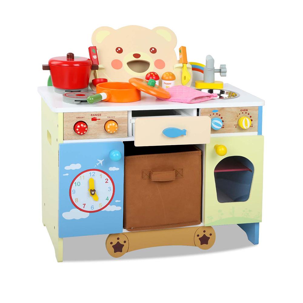 Keezi 10 Piece Kids Kitchen Play Set 