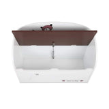 Keezi Kids Storage Box Bench - White & Brown