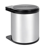 Kitchen Pull Out Stainless Steel Bin - Silver