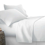 Giselle Bedding Queen Size 4 Piece Micro Fibre Sheet Set - White