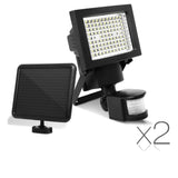 Set of 2 100 LED Solar Powered Motion Sensor Lights