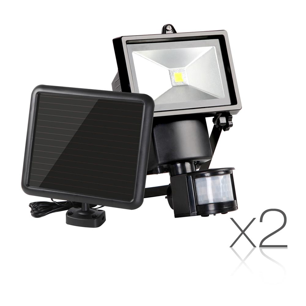 Set of 2 COB LED Solar Powered Sensor Lights