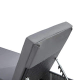 Gardeon Outdoor Wicker Sun Lounge - Black
