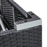 Gardeon Outdoor Wicker Sun Lounge - Black